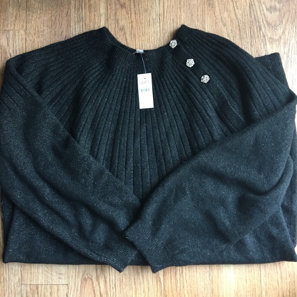 NWT🎉 Black Sparkly Holiday Sweater Dress Sz XL